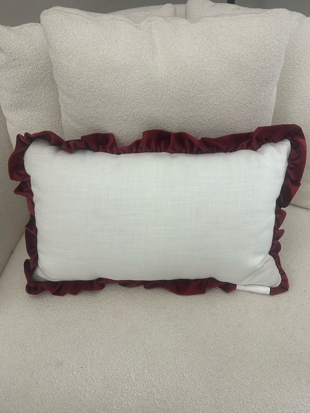 Literally Dead Skull Floral Ruffle Decorative Pillow 12x20 Gothic Halloween - Picture 6 of 6
